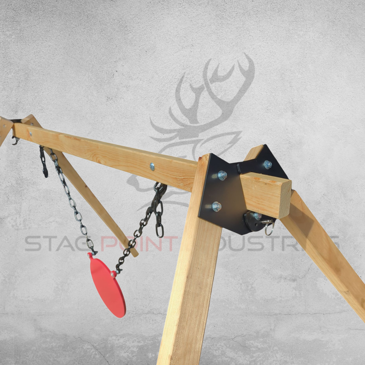 70X35-DELTA GONG TARGET STAND - Bracket and Bolt Kit (FOLDABLE) *Chains Not Included*