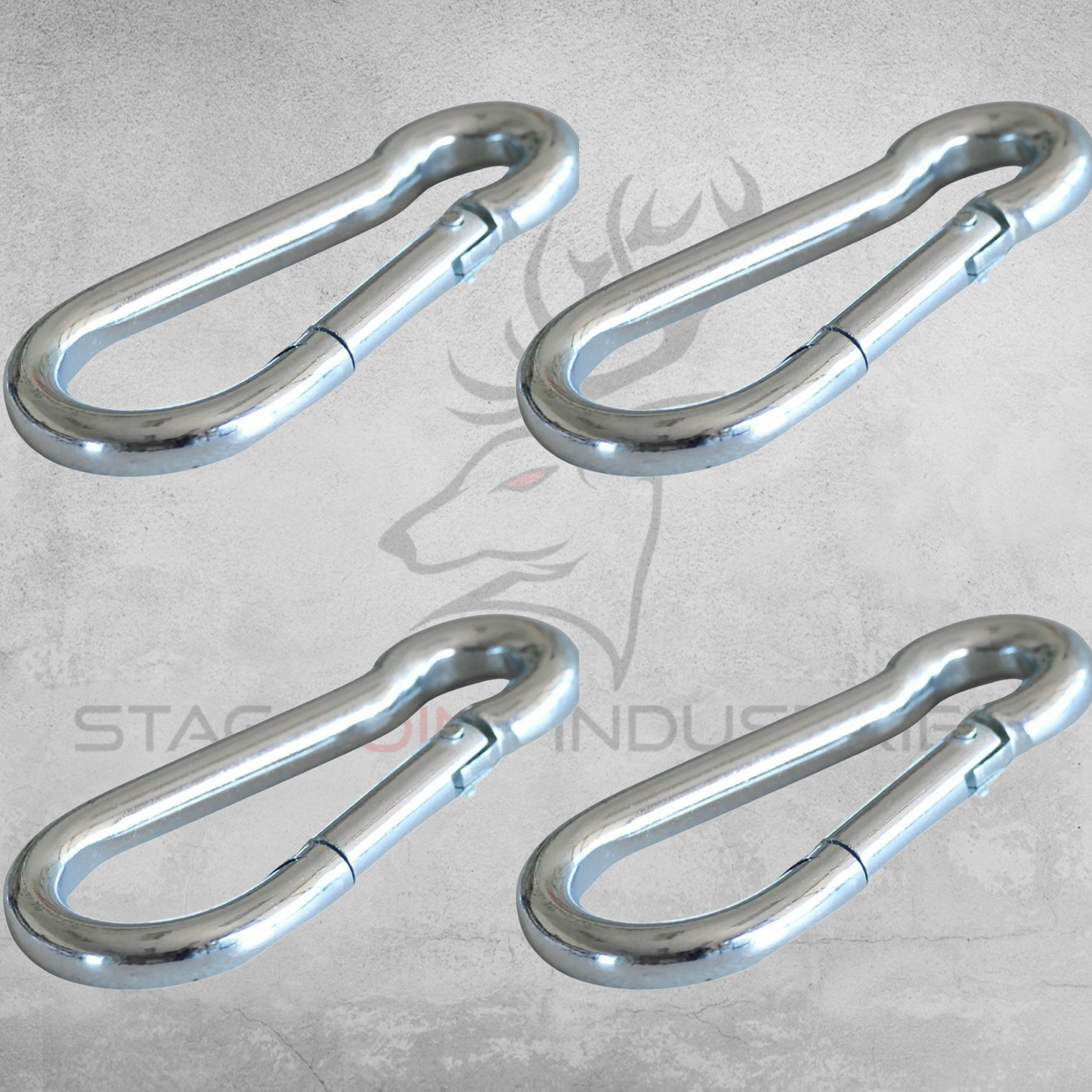 Carabiner 4-Pack β Spare Snap Hooks for Gong Chain Kits