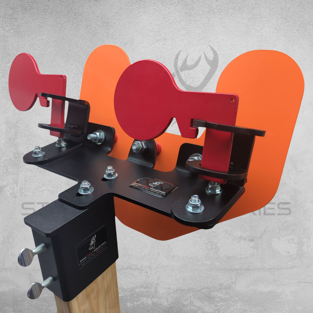Duel-Master Final Paddle Target – Full Kit (6mm AR450 Face Plate + x2 Flip Paddle Brackets)