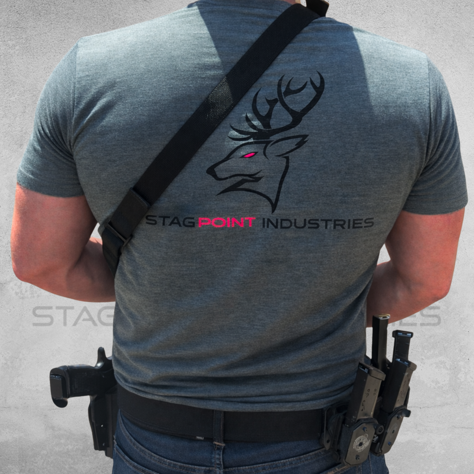 Stag Point Industries Men’s Soft style Tee – Dark Heather Grey (Modern Classic Fit)
