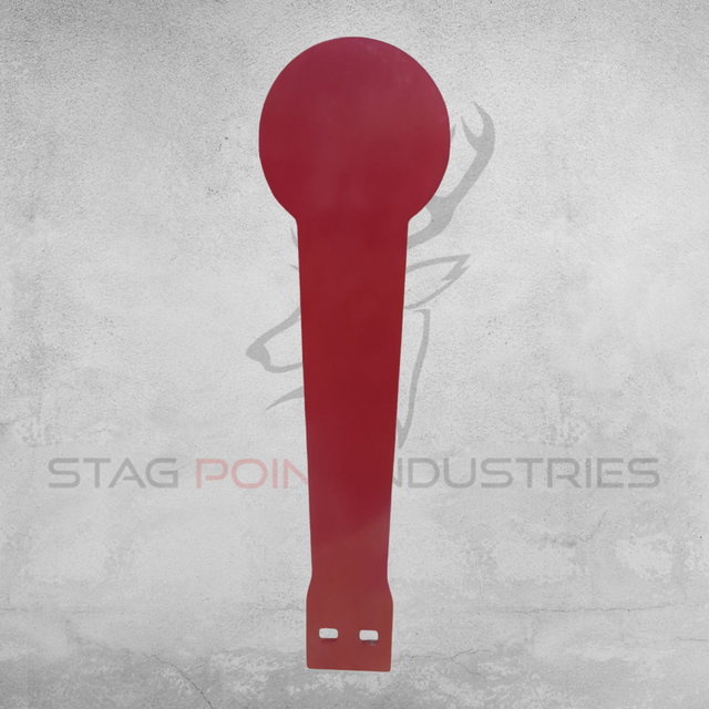 Air/22LR Stake & Shoot Target Plate – 100mm Round Profile (400mm Tall, 6mm Thick Mild Steel)