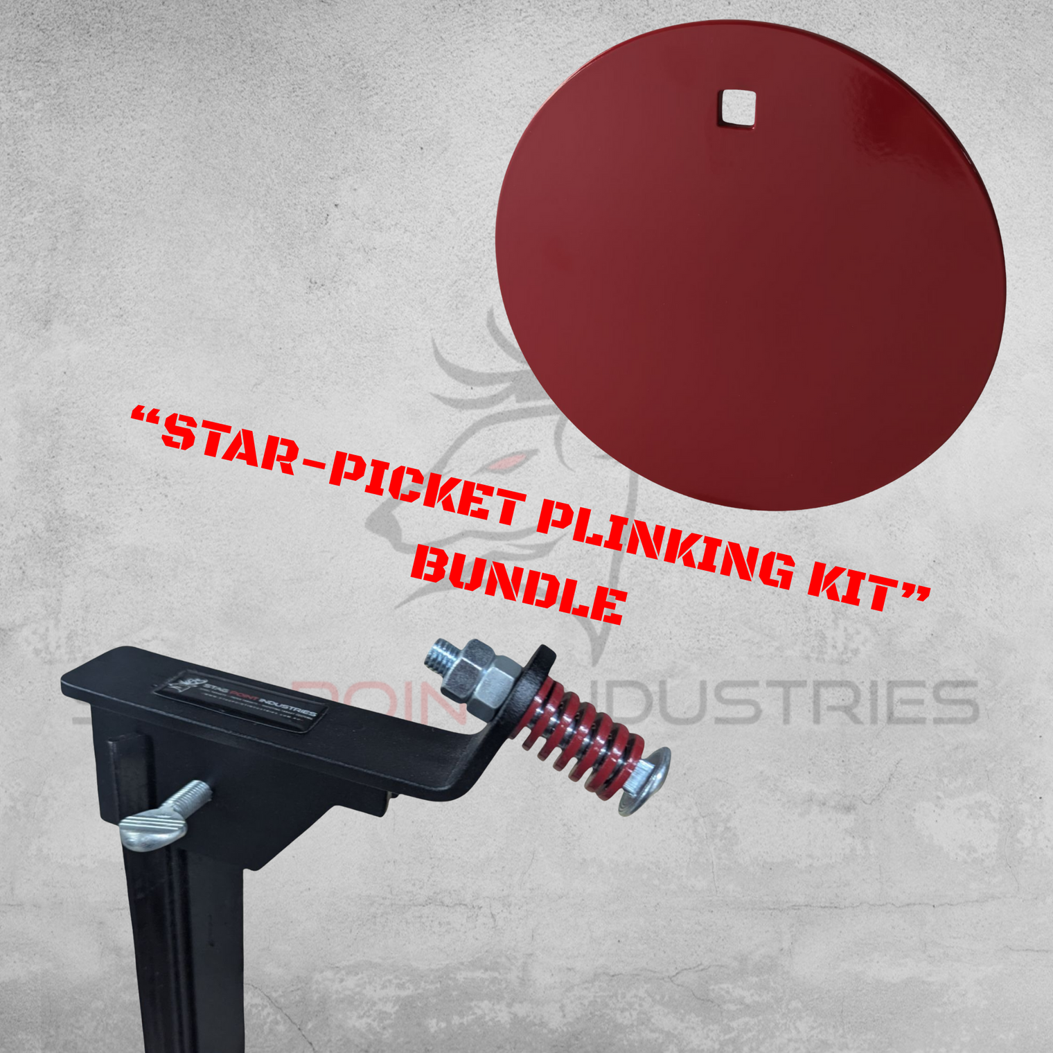 RIMFIRE Star Picket Plinking Kit β AR450 200mm Gong + Star Picket Mount