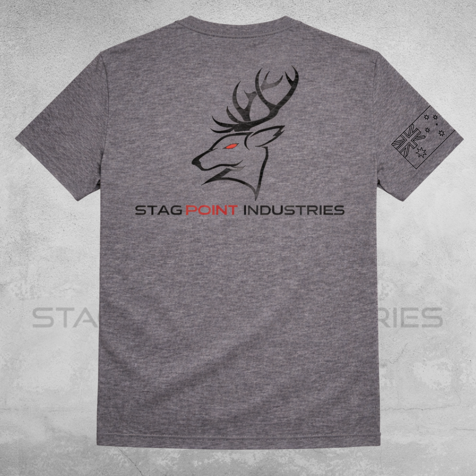Stag Point Industries Men’s Soft style Tee – Dark Heather Grey (Modern Classic Fit)