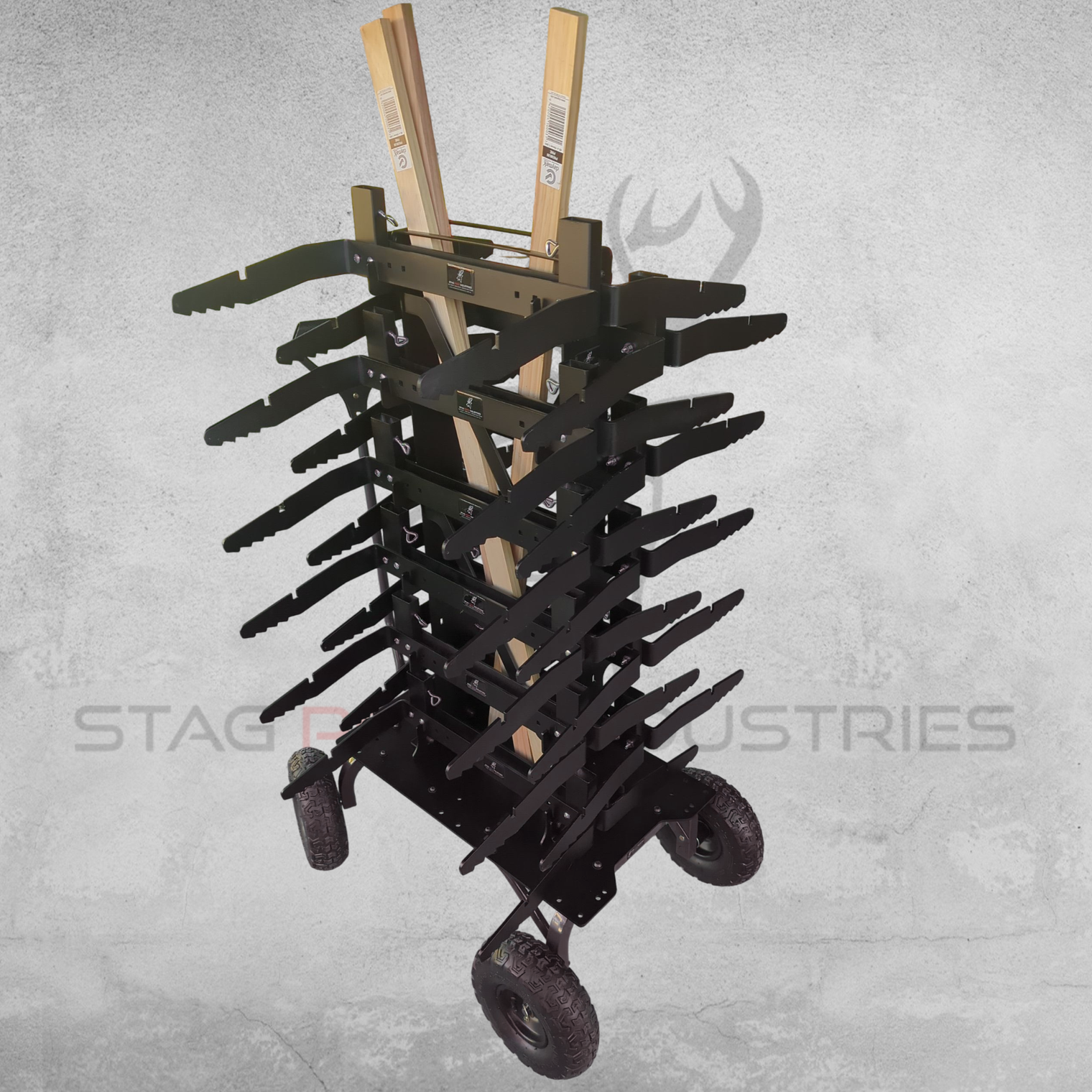 PRO CLUB PACK – 11PC STACK RACK + DOWN-RANGE TROLLEY + X11 IPSC H-STANDS