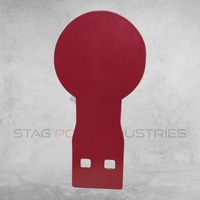 Stake & Shoot Target Plate – 100mm Round Profile (200mm Tall, 6mm Thick Mild Steel)