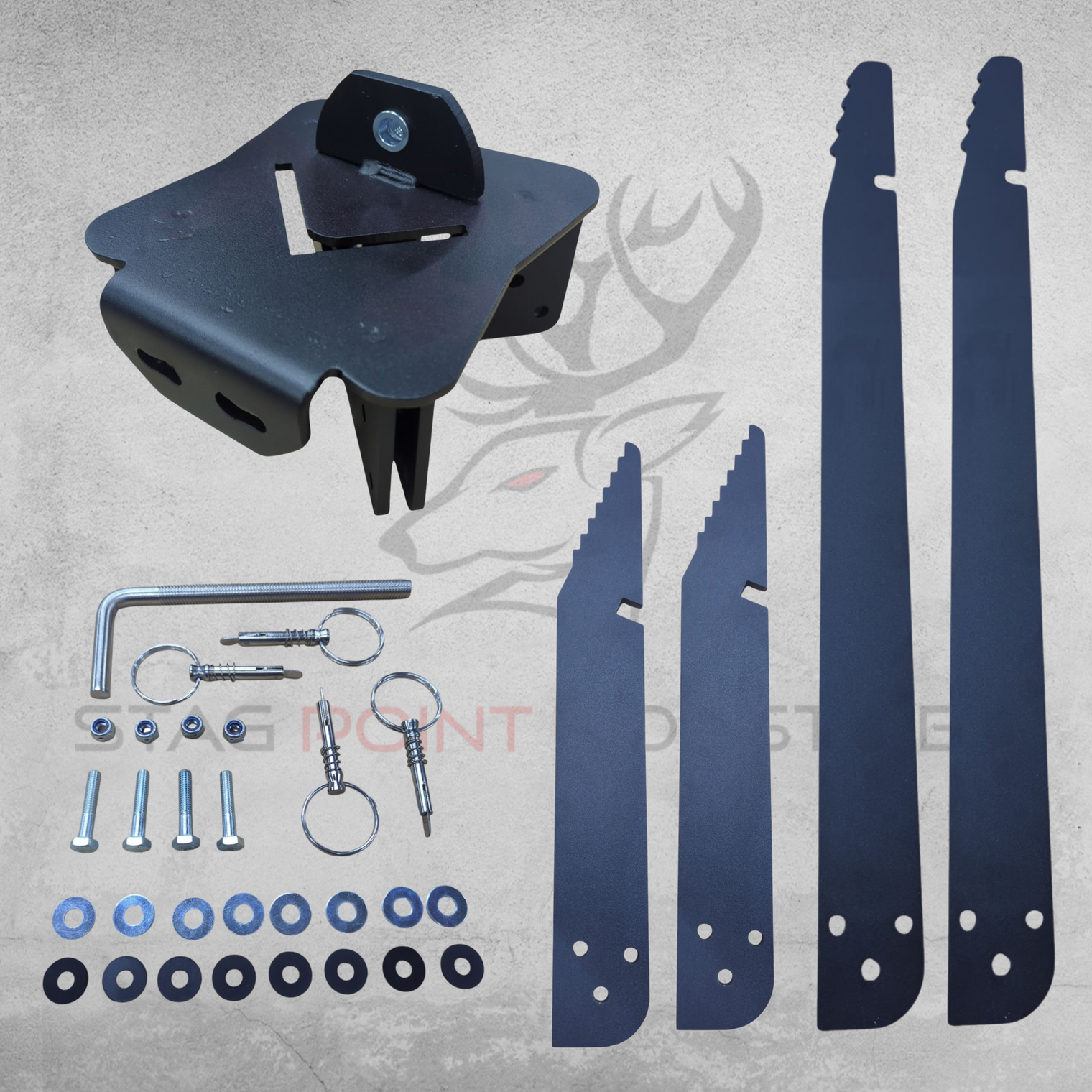 DT-Alpha Duelling Tree Bundle – Centrefire Kit with REACK X-BASE & X6 100mm AR500 Flip Paddles