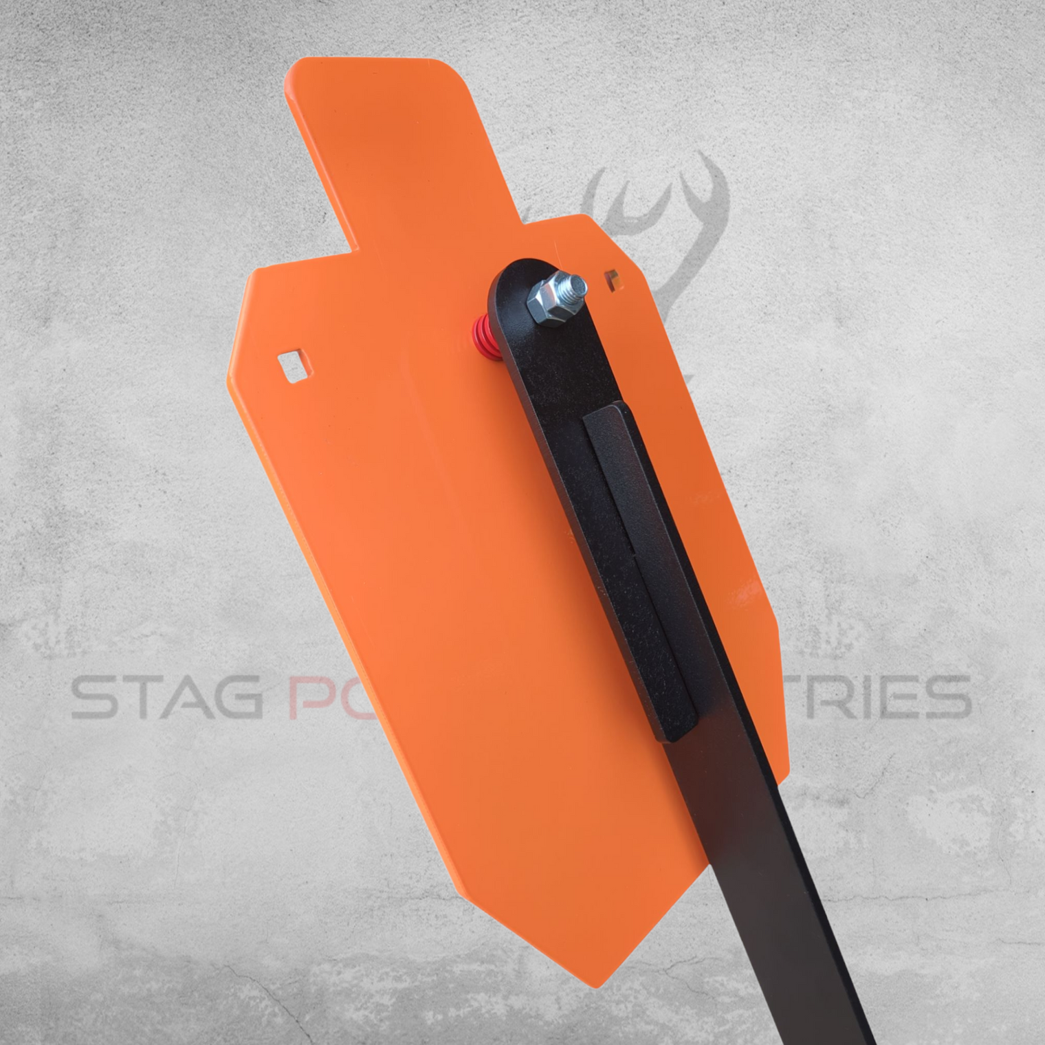 "Hit-Factor" Bundle – RIMFIRE Scorpion Post Target Stand + Half-Size IPSC Silhouette Target (6mm AR450 Armour)