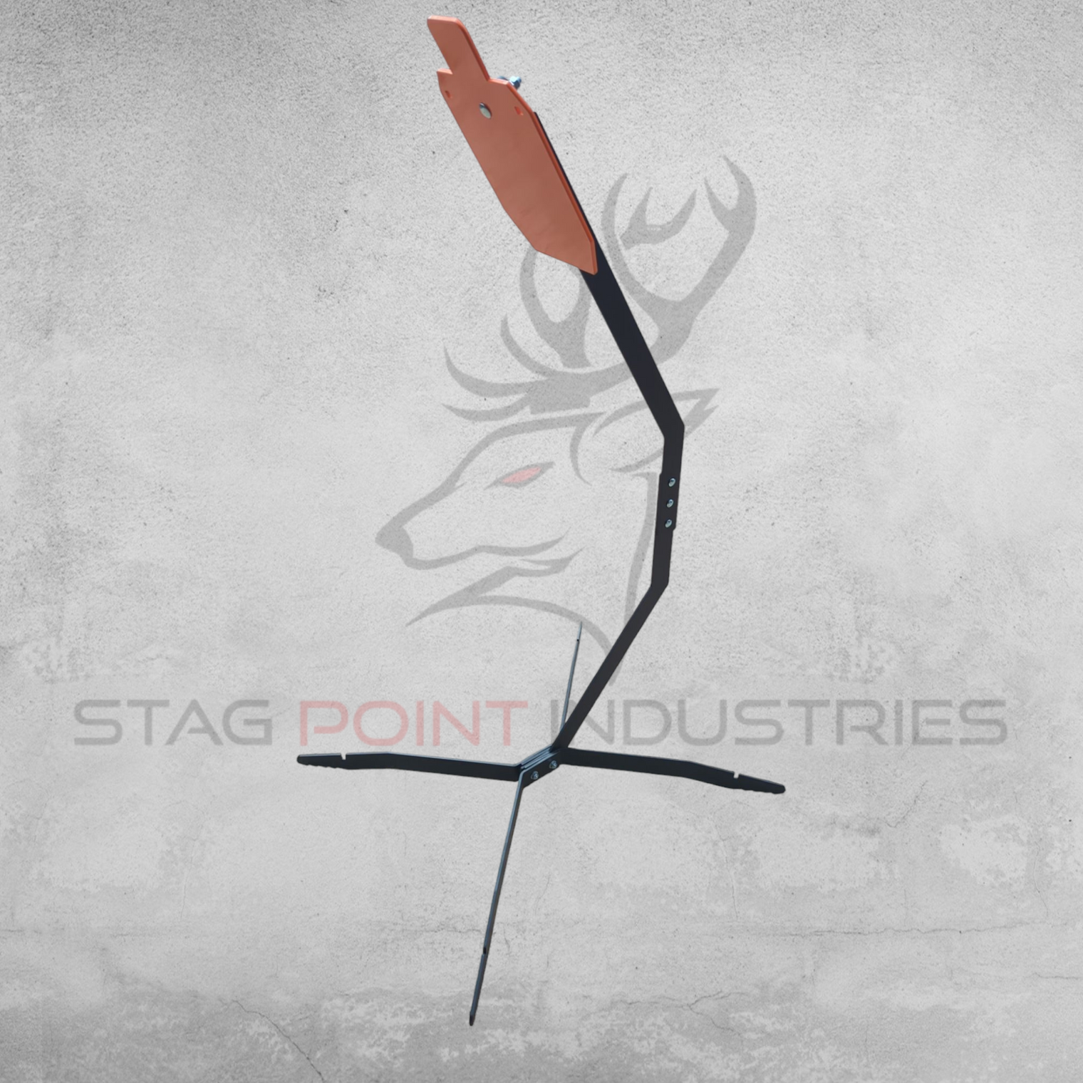 "Hit-Factor" Bundle – Air/22LR Scorpion Post Target Stand + Half-Size IPSC Silhouette Target (6mm Mild Steel)